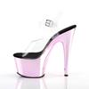 Pleaser - ADORE708 Sandaal met enkelband, Paaldans schoenen - Paaldans schoenen - Zwart/Roze Product image
